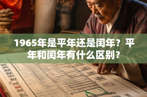1965年是平年还是闰年?平年和闰年有什么区别? 1965年是平年还是闰年?平年和闰年有什么区别?