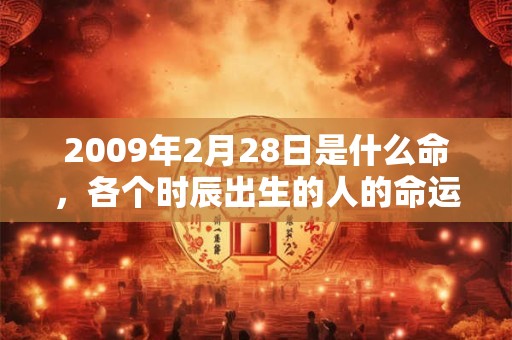 2009年2月28日是什么命，各个时辰出生的人的命运