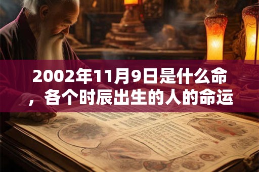 2002年11月9日是什么命，各个时辰出生的人的命运