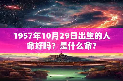 1957年10月29日出生的人命好吗？是什么命？