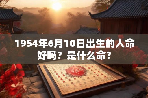 1954年6月10日出生的人命好吗？是什么命？
