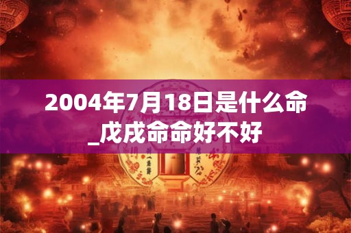 2004年7月18日是什么命_戊戌命命好不好