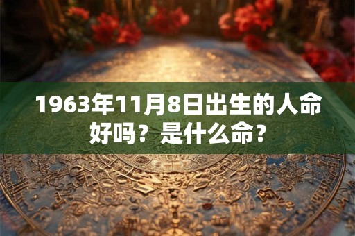 1963年11月8日出生的人命好吗?是什么命? 1963年11月8日出生的人命好吗?是什么命?