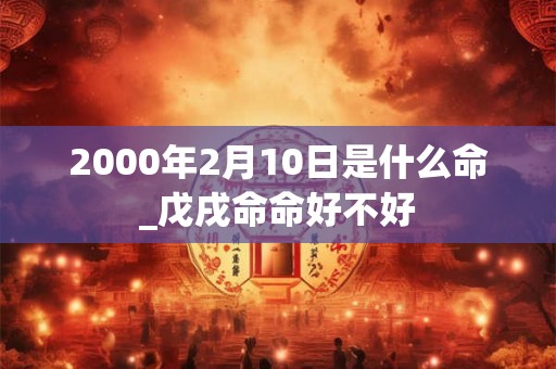 2000年2月10日是什么命_戊戌命命好不好