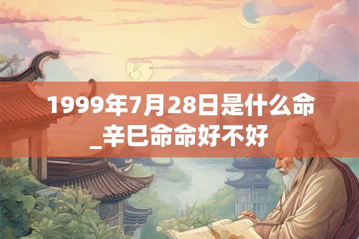1999年7月28日是什么命_辛巳命命好不好