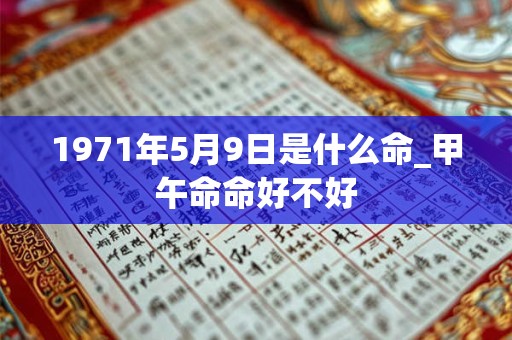 1971年5月9日是什么命_甲午命命好不好 1971年5月9日是什么命_甲午命命好不好