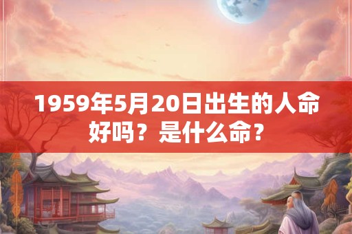 1959年5月20日出生的人命好吗?是什么命? 1959年5月20日出生的人命好吗?是什么命?