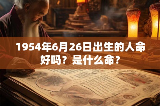 1954年6月26日出生的人命好吗?是什么命? 1954年6月26日出生的人命好吗?是什么命?