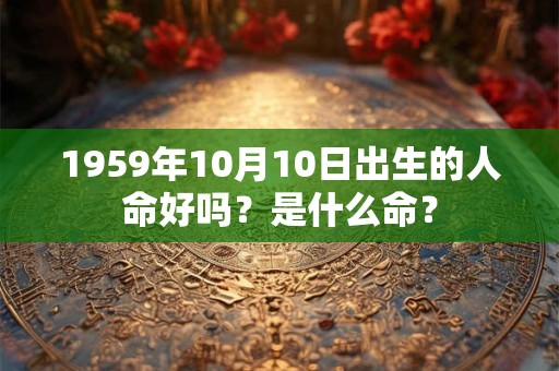 1959年10月10日出生的人命好吗？是什么命？