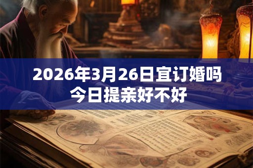 2026年3月26日宜订婚吗 今日提亲好不好 2026年3月26日宜订婚吗 今日提亲好不好