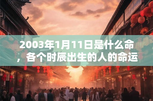 2003年1月11日是什么命,各个时辰出生的人的命运 2003年1月11日是什么命,各个时辰出生的人的命运