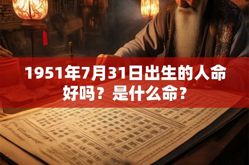 1951年7月31日出生的人命好吗?是什么命? 1951年7月31日出生的人命好吗?是什么命?