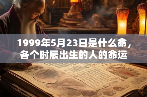 1999年5月23日是什么命，各个时辰出生的人的命运