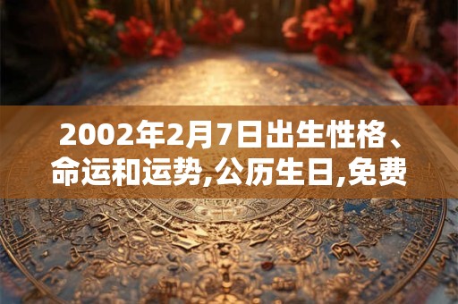 2002年2月7日出生性格、命运和运势,公历生日,免费算命 2002年2月7日出生性格、命运和运势,公历生日,免费算命