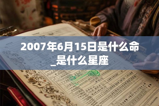 2007年6月15日是什么命_是什么星座 2007年6月15日是什么命_是什么星座