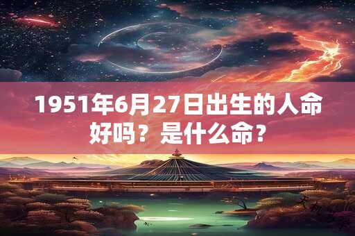 1951年6月27日出生的人命好吗？是什么命？
