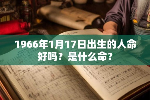 1966年1月17日出生的人命好吗?是什么命? 1966年1月17日出生的人命好吗?是什么命?