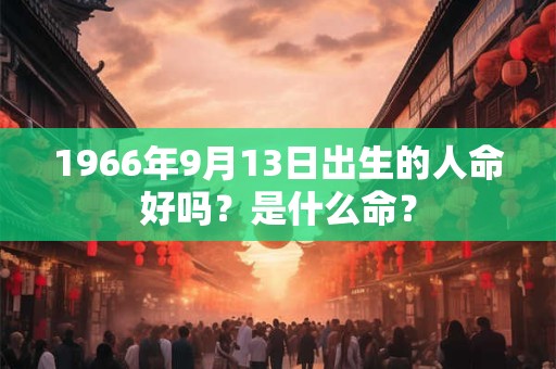 1966年9月13日出生的人命好吗?是什么命? 1966年9月13日出生的人命好吗?是什么命?
