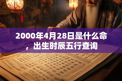 2000年4月28日是什么命,出生时辰五行查询 2000年4月28日是什么命,出生时辰五行查询