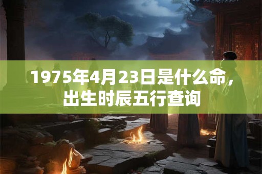 1975年4月23日是什么命,出生时辰五行查询 1975年4月23日是什么命,出生时辰五行查询