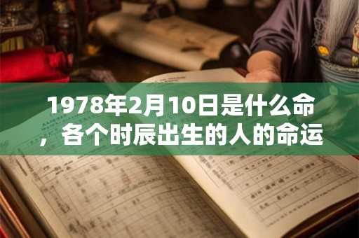 1978年2月10日是什么命，各个时辰出生的人的命运