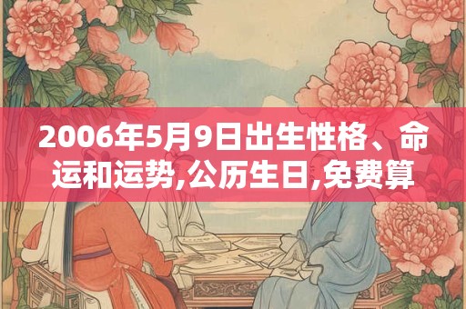 2006年5月9日出生性格、命运和运势,公历生日,免费算命