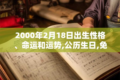 2000年2月18日出生性格、命运和运势,公历生日,免费算命