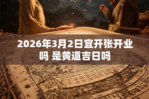 2026年3月2日宜开张开业吗 是黄道吉日吗
