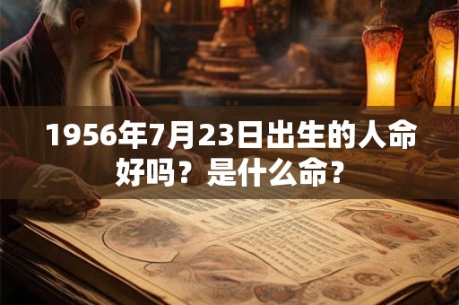 1956年7月23日出生的人命好吗？是什么命？