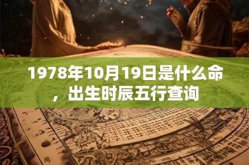 1978年10月19日是什么命,出生时辰五行查询 1978年10月19日是什么命,出生时辰五行查询