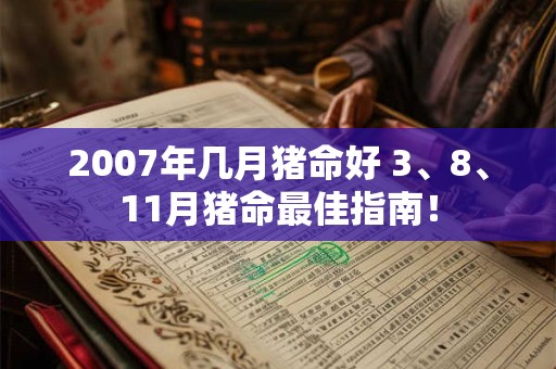 2007年几月猪命好 3、8、11月猪命最佳指南！