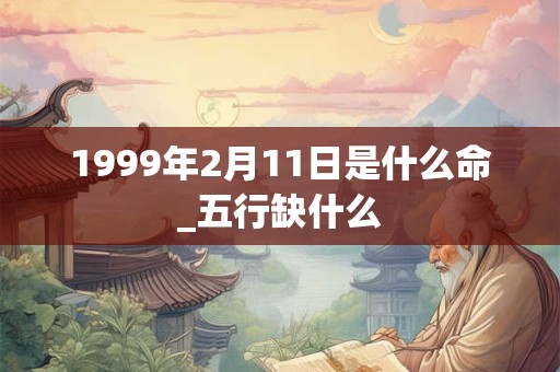 1999年2月11日是什么命_五行缺什么