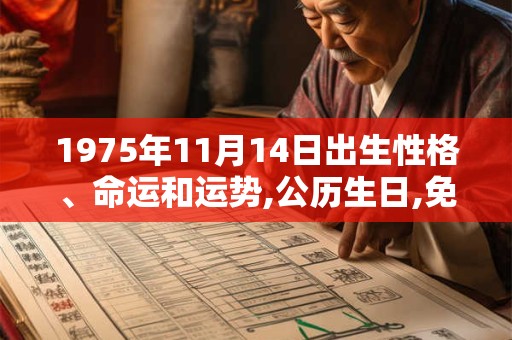 1975年11月14日出生性格、命运和运势,公历生日,免费算命