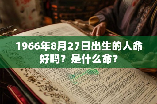 1966年8月27日出生的人命好吗?是什么命? 1966年8月27日出生的人命好吗?是什么命?