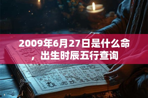 2009年6月27日是什么命，出生时辰五行查询