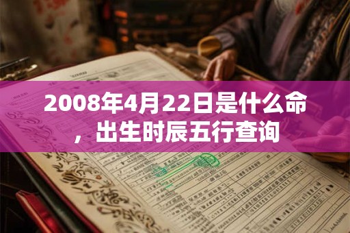 2008年4月22日是什么命，出生时辰五行查询