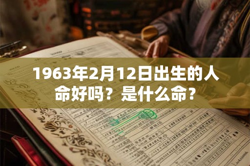 1963年2月12日出生的人命好吗？是什么命？