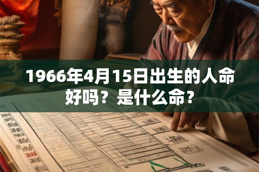 1966年4月15日出生的人命好吗？是什么命？