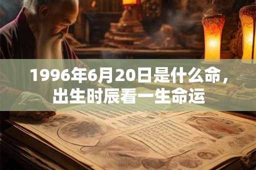 1996年6月20日是什么命,出生时辰看一生命运 1996年6月20日是什么命,出生时辰看一生命运