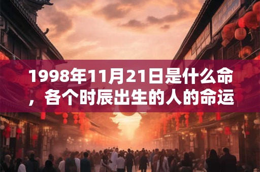1998年11月21日是什么命，各个时辰出生的人的命运