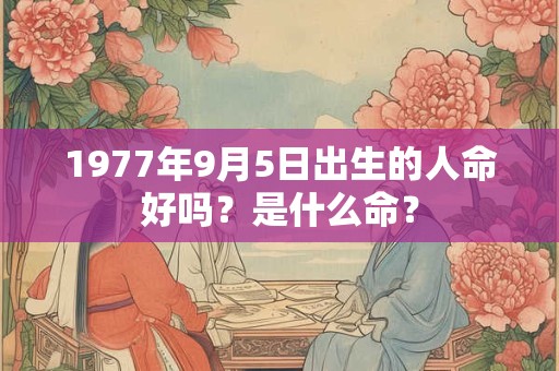 1977年9月5日出生的人命好吗？是什么命？