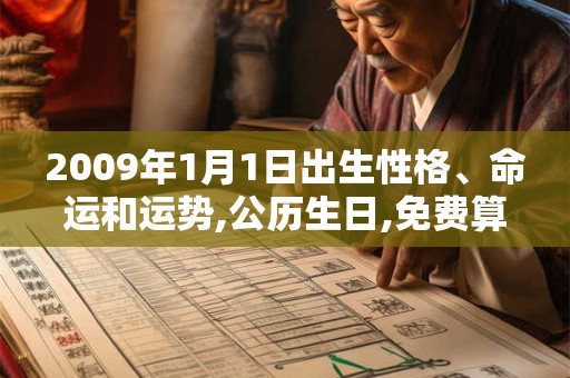 2009年1月1日出生性格、命运和运势,公历生日,免费算命 2009年1月1日出生性格、命运和运势,公历生日,免费算命