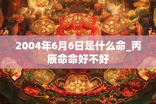 2004年6月6日是什么命_丙辰命命好不好