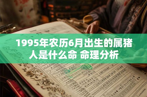1995年农历6月出生的属猪人是什么命 命理分析