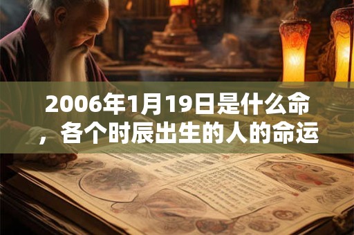 2006年1月19日是什么命,各个时辰出生的人的命运 2006年1月19日是什么命,各个时辰出生的人的命运