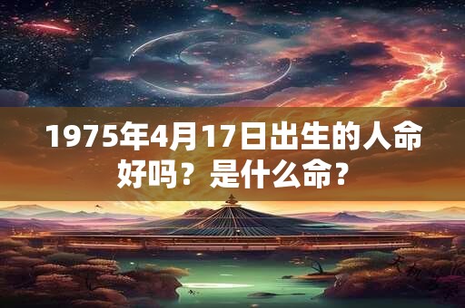 1975年4月17日出生的人命好吗？是什么命？