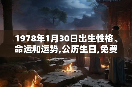 1978年1月30日出生性格、命运和运势,公历生日,免费算命