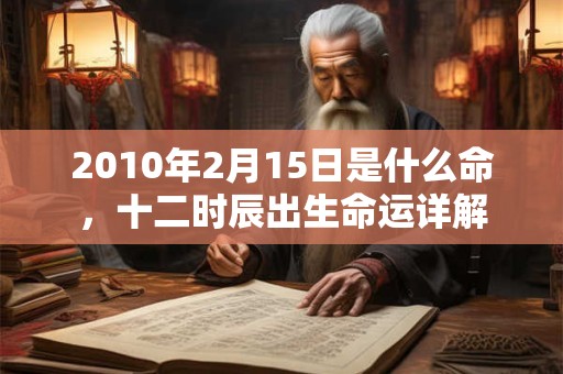 2010年2月15日是什么命,十二时辰出生命运详解 2010年2月15日是什么命,十二时辰出生命运详解