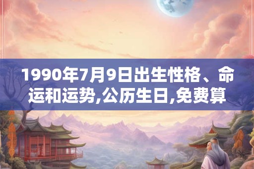 1990年7月9日出生性格、命运和运势,公历生日,免费算命