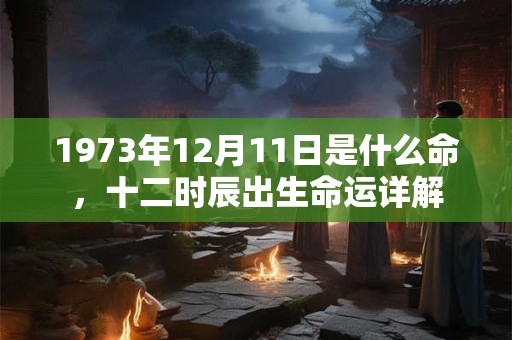 1973年12月11日是什么命,十二时辰出生命运详解 1973年12月11日是什么命,十二时辰出生命运详解